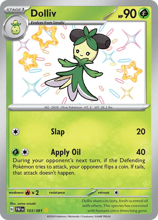 103/091 Dolliv Paldean Fates Pokémon Card