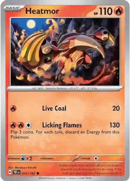 031/162 Heatmor Scarlet & Violet Temporal Forces Pokémon Card