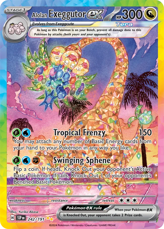 242/191 Alolan Exeggutor ex Surging Sparks Pokémon Card