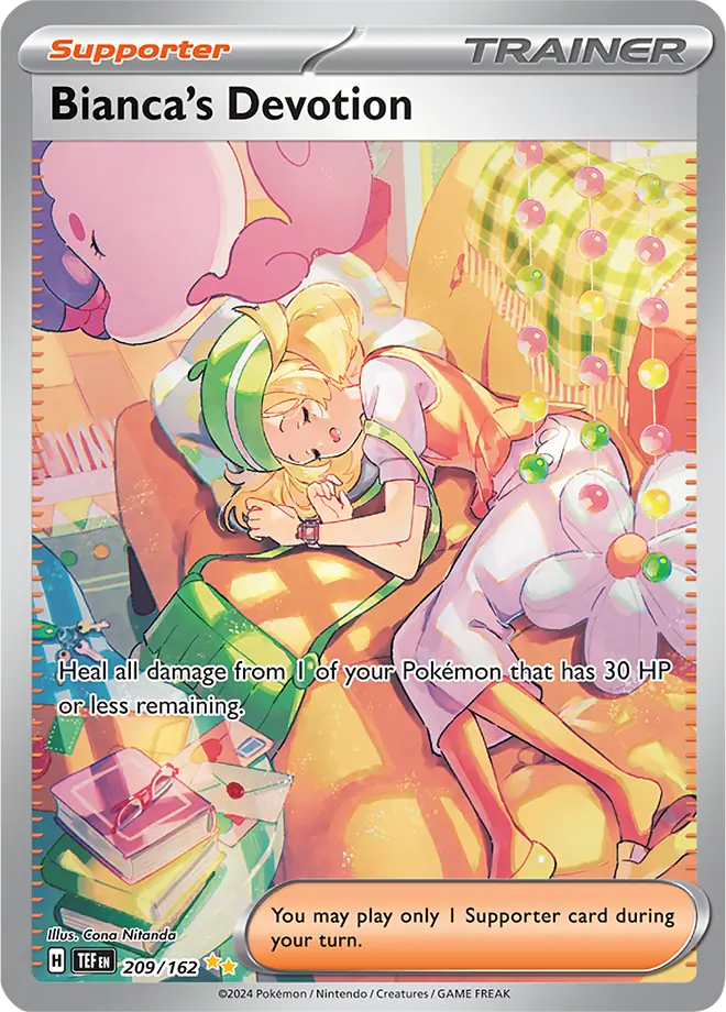 209/162 Bianca's Devotion Scarlet & Violet Temporal Forces Pokémon Card