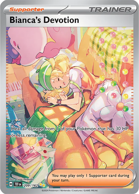 209/162 Bianca's Devotion Scarlet & Violet Temporal Forces Pokémon Card