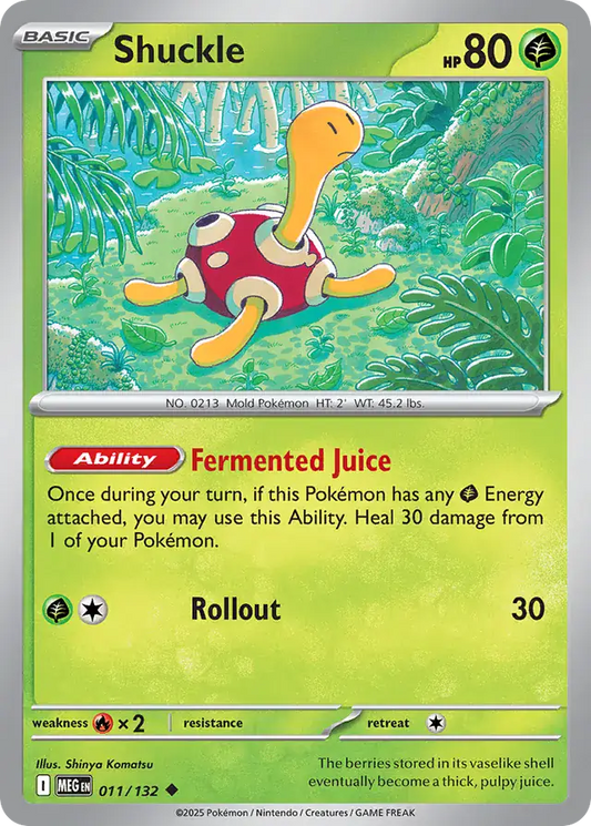 011/132 Shuckle Mega Evolution Pokémon Card