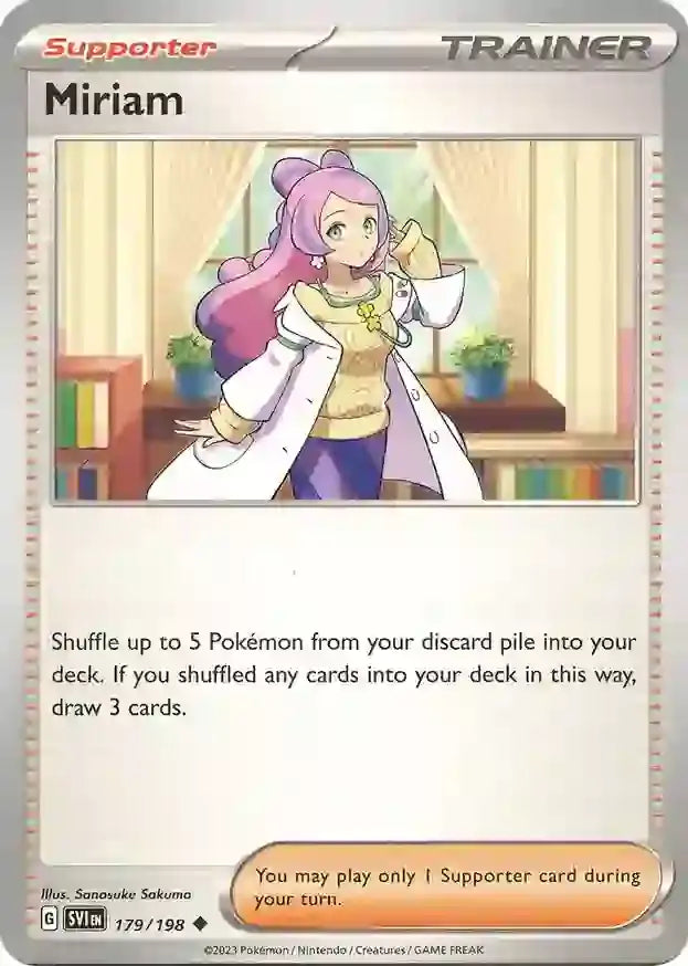 179/198 Miriam Scarlet & Violet Base Set Pokémon Card