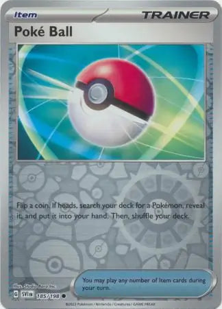 185/198 Poke Ball Reverse Holo Scarlet & Violet Base Set Pokémon Card
