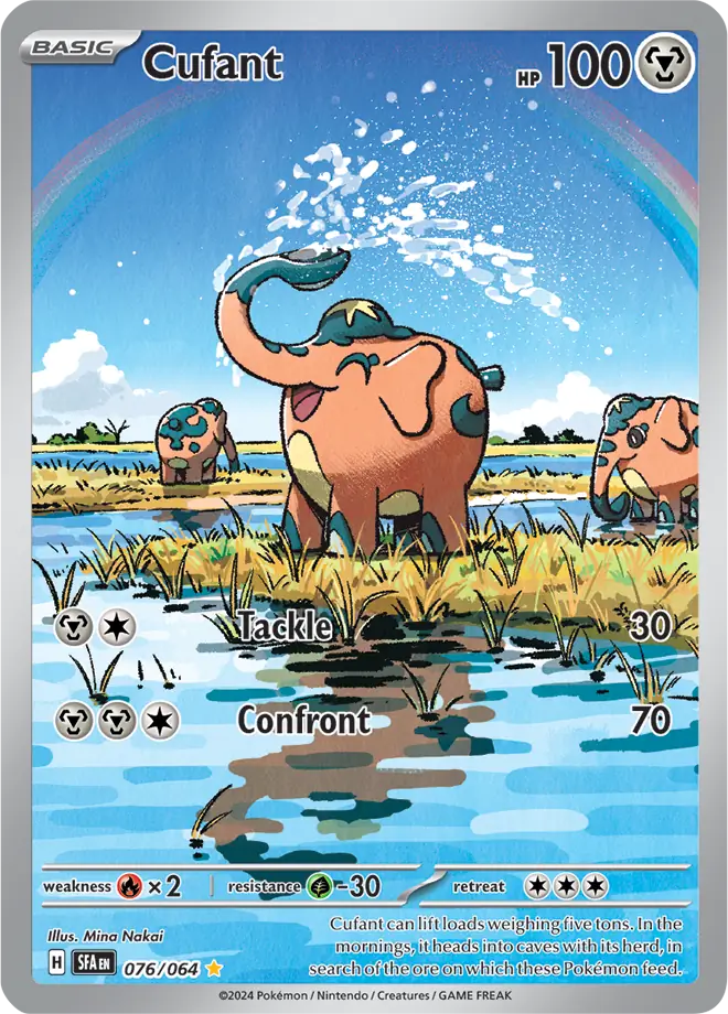 076/064 Cufant Shrouded Fable Pokémon Card