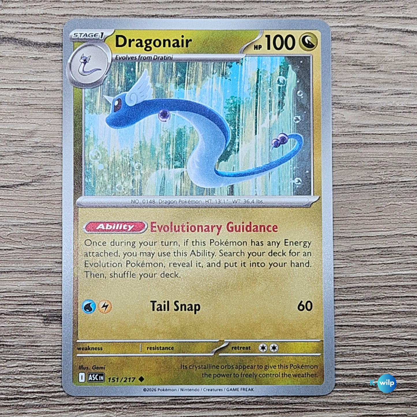 151/217 Dragonair Ascended Heroes Pokémon Trading Card