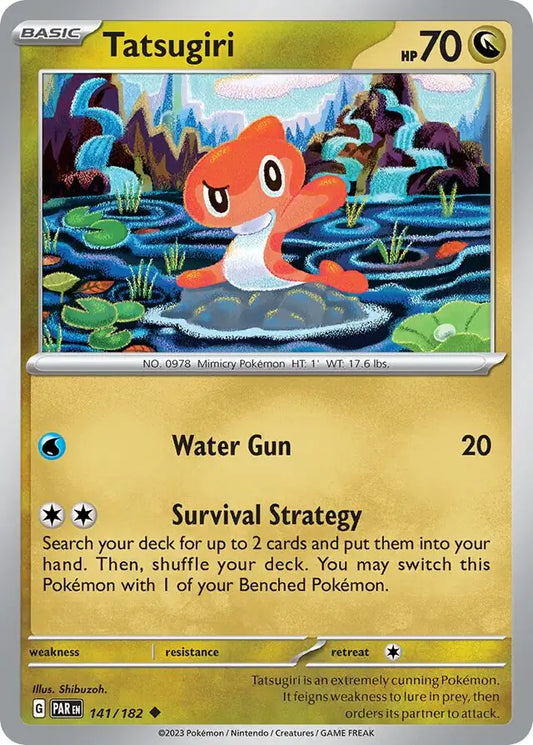 141/182 Tatsugiri Paradox Rift Pokémon Card