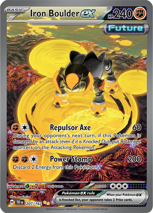 207/162 Iron Boulder ex Scarlet & Violet Temporal Forces Pokémon Card