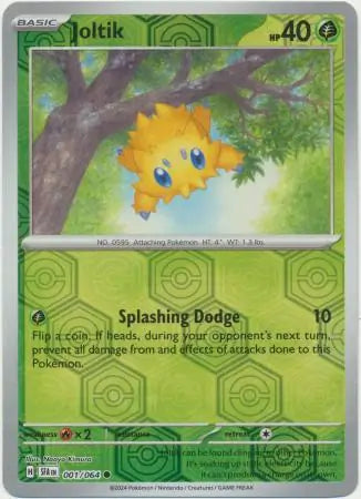 001/064 Joltik Reverse Holo Shrouded Fable Pokémon Card