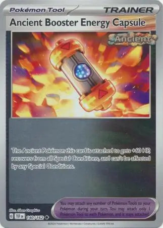 140/162 Ancient Booster Energy Capsule Reverse Holo Temporal Forces Pokémon Card