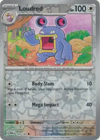 149/182 Loudred Reverse Holo Paradox Rift Pokémon Card