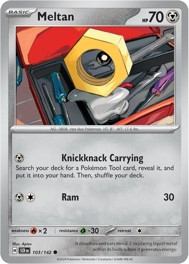 103/142 Meltan Stellar Crown Pokémon Card