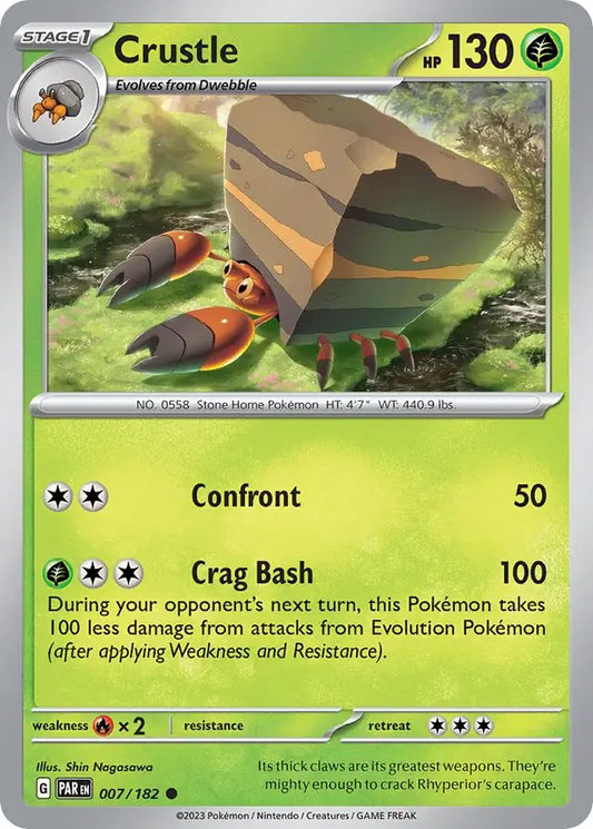 007/182 Crustle Paradox Rift Pokémon Card