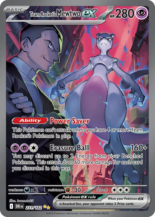231/182 Team Rocket's Mewtwo Destined Rivals Pokémon Card