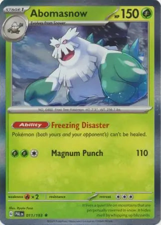 011/193 Abomasnow Paldea Evolved Pokémon Card