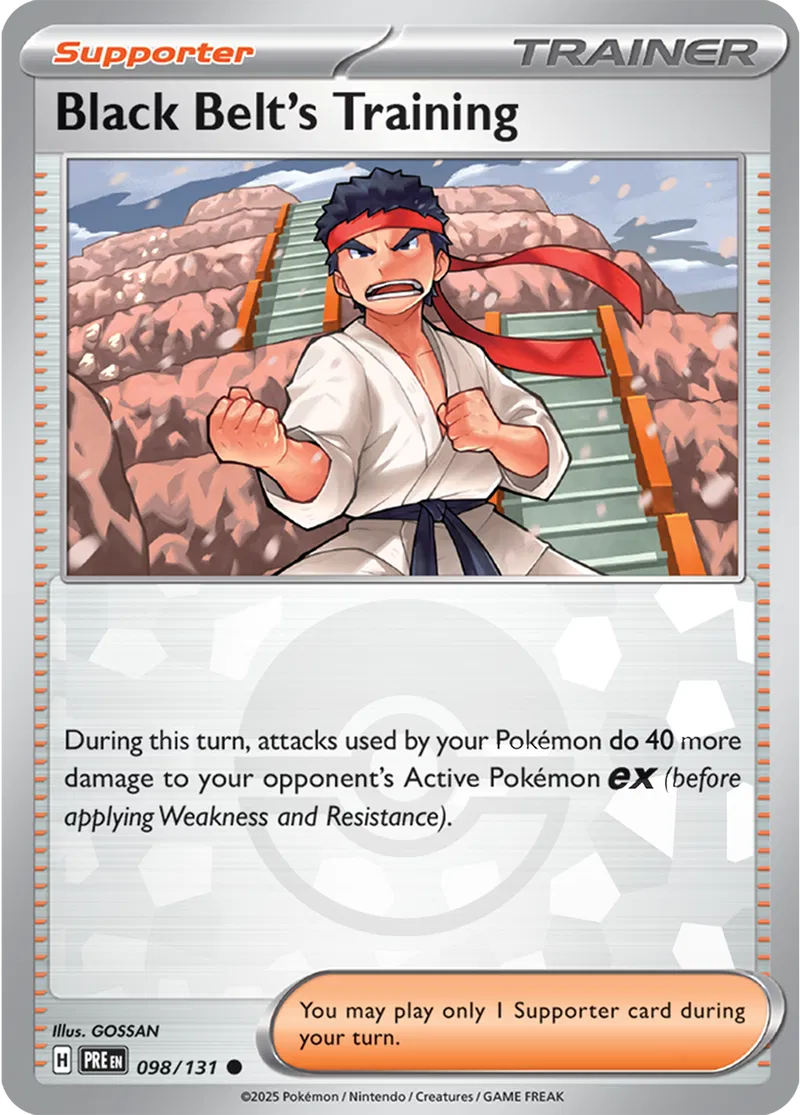 098/131 Black Belt's Training Poke Ball Holo Prismatic Evolutions Pokémon Card