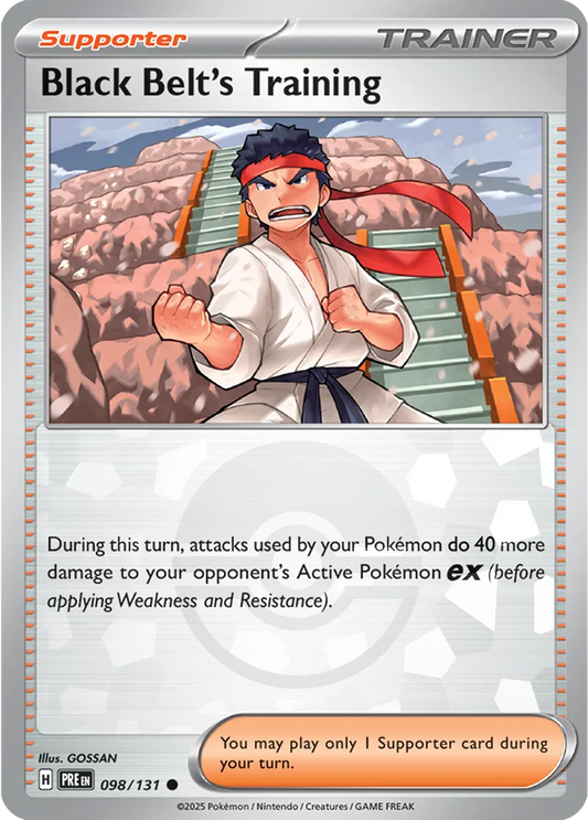 098/131 Black Belt's Training Poke Ball Holo Prismatic Evolutions Pokémon Card