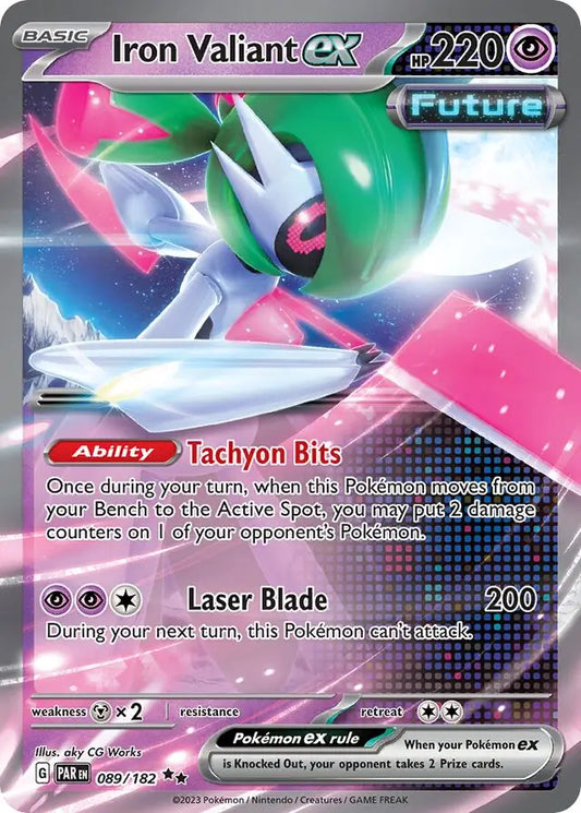 089/182 Iron Valiant ex Paradox Rift Pokémon Card