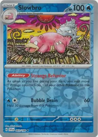 043/198 Slowbro Reverse Holo Scarlet & Violet Base Set Pokémon Card
