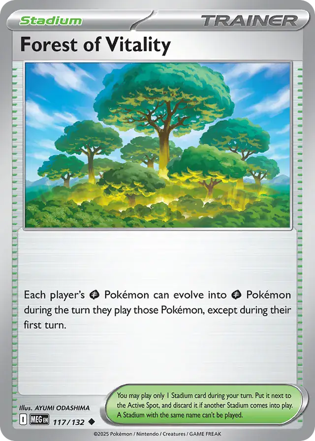 117/132 Forest of Vitality Mega Evolution Pokémon Card