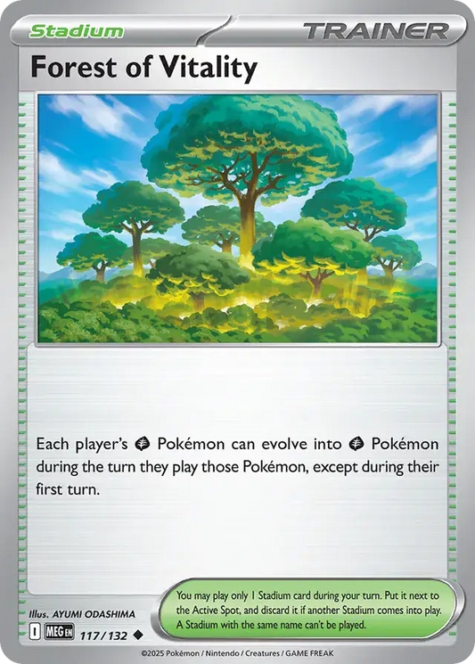 117/132 Forest of Vitality Mega Evolution Pokémon Card