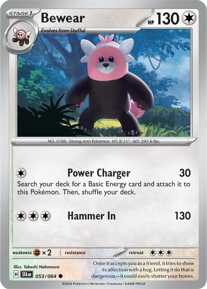 053/064 Bewear Shrouded Fable Pokémon Card