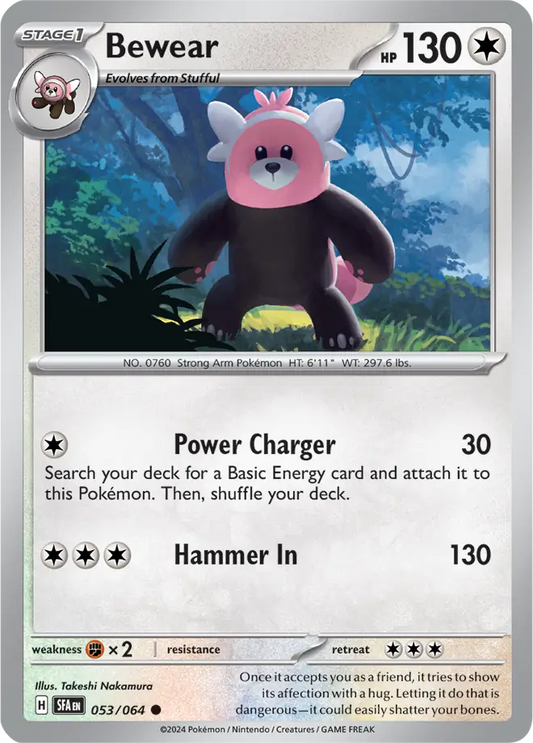 053/064 Bewear Shrouded Fable Pokémon Card