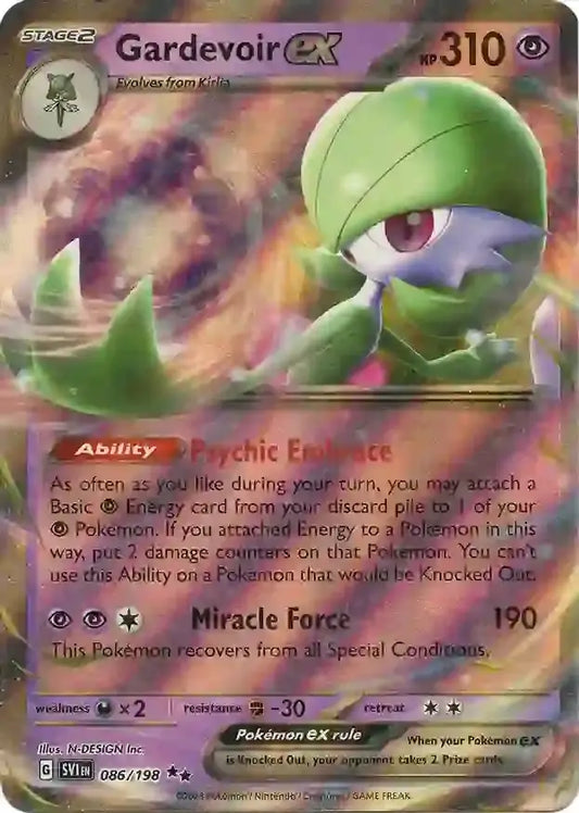 086/198 Gardevoir ex Scarlet & Violet Base Set Pokémon Card