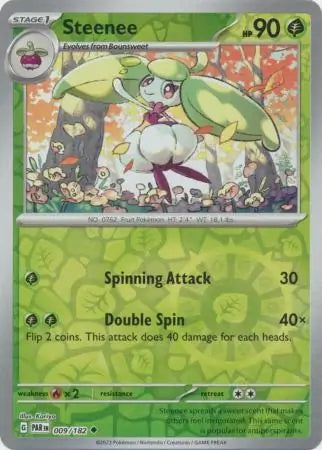 009/182 Steenee Reverse Holo Paradox Rift Pokémon Card