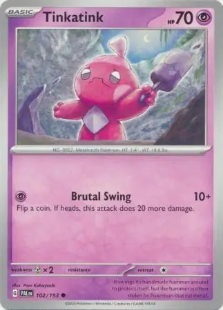 102/193 Tinkatink Paldea Evolved Pokémon Card