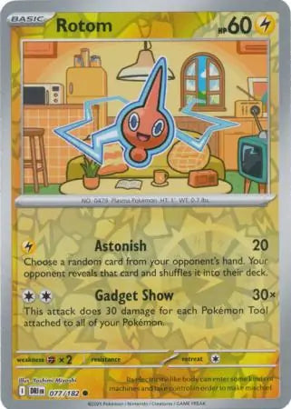 077/182 Rotom Reverse Holo Destined Rivals Pokémon Card