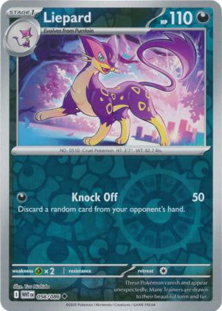 056/086 Liepard Reverse Holo White Flare Pokémon Card