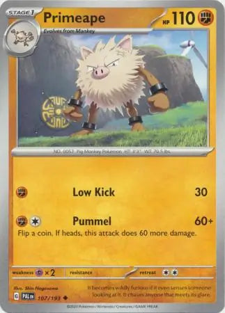 107/193 Primeape Paldea Evolved Pokémon Card