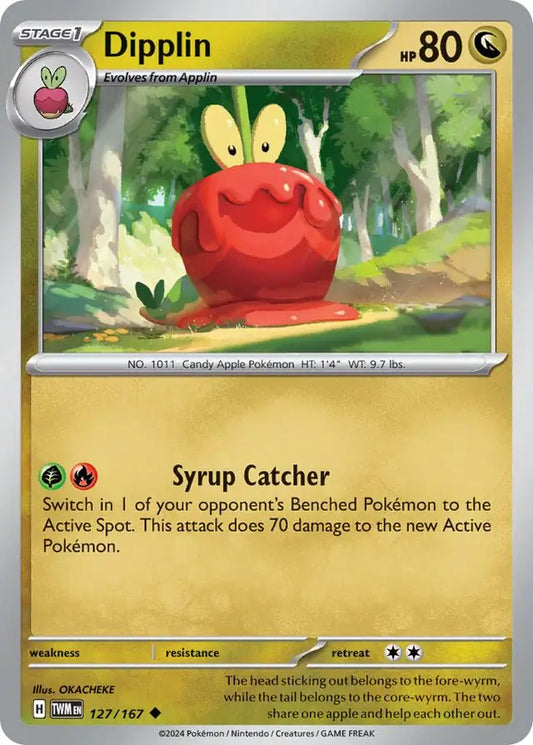 127/167 Dipplin Twilight Masquerade Pokémon Card