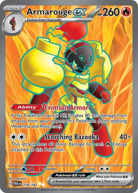218/182 Armarouge ex Paradox Rift Pokémon Card