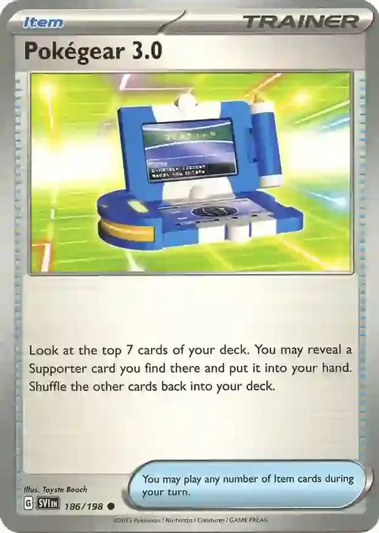 186/198 Pokegear 3.0 Basket Scarlet & Violet Base Set Pokémon Card