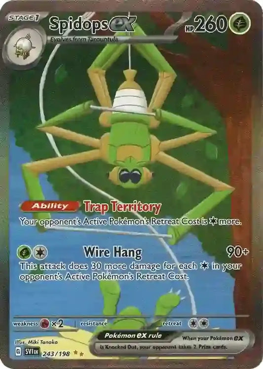 243/198 Spidops ex Scarlet & Violet Base Set Pokémon Card
