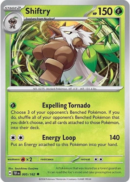005/162 Shiftry Temporal Forces Pokémon Card