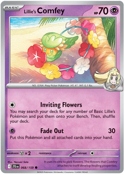 068/159 Lillie's Comfey Journey Together Pokémon Card