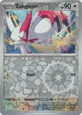 146/198 Zangoose Reverse Holo Scarlet & Violet Base Set Pokémon Card