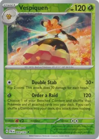 009/193 Vespiquen Reverse Holo Paldea Evolved Pokémon Card