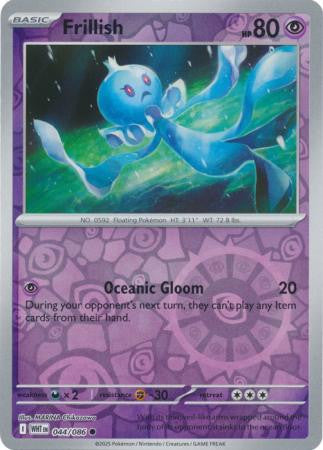 044/086 Frillish Reverse Holo White Flare Pokémon Card