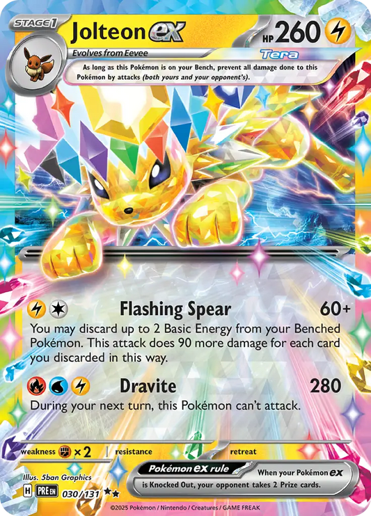 030/131 Jolteon ex Prismatic Evolutions Pokémon Card