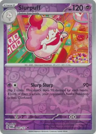 090/167 Slurpuff Reverse Holo Twilight Masquerade Pokémon Card
