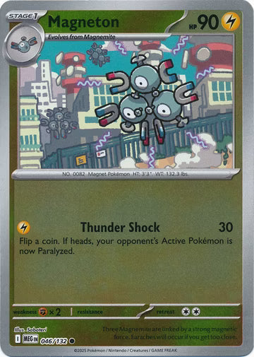 046/132 Magneton Reverse Holo Mega Evolution Pokémon Card