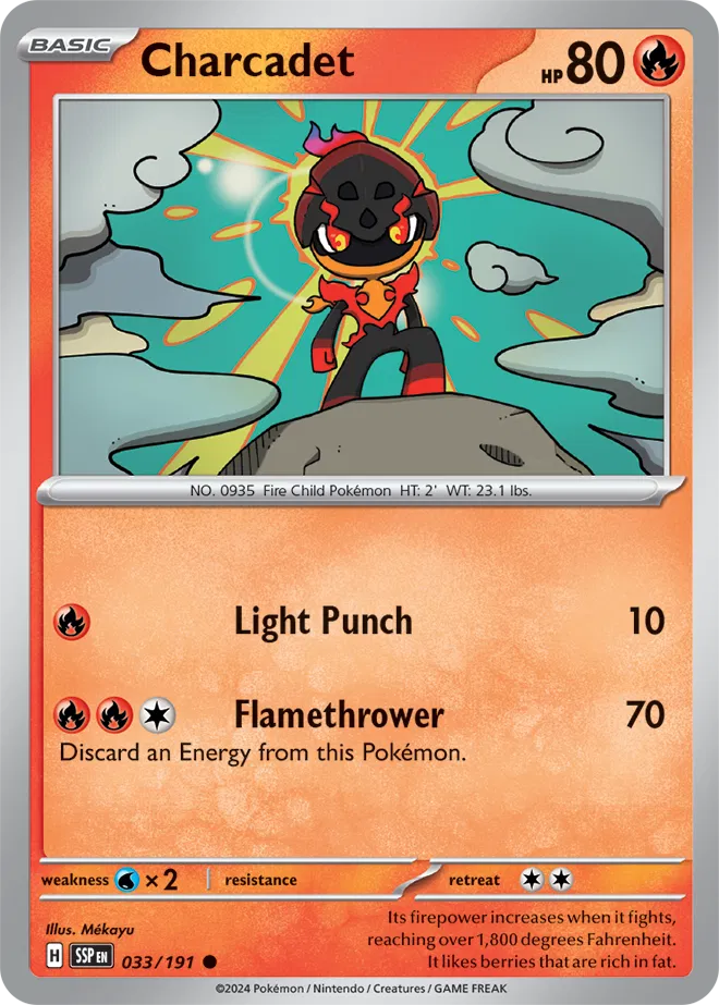 033/191 Charcadet Surging Sparks Pokémon Card