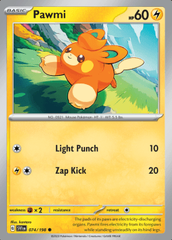 074/198 Pawmi Scarlet & Violet Base Set Pokémon Card