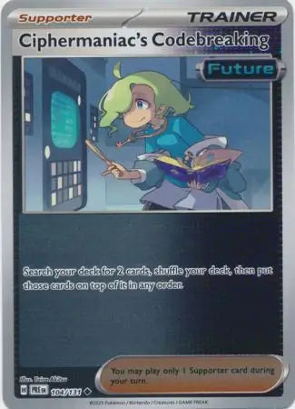104/131 Ciphermaniac's Codebreaking Reverse Holo Prismatic Evolutions Pokémon Card