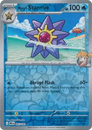047/182 Misty's Starmie Reverse Holo Destined Rivals Pokémon Card