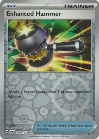 148/167 Enhanced Hammer Reverse Holo Twilight Masquerade Pokémon Card